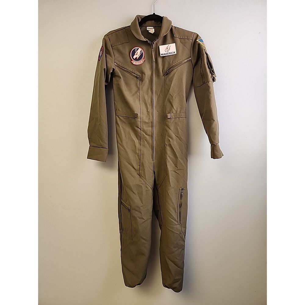 Top Gun Maverick Costume Child L‎ ADJUSTABLE Flight Suit Coverall Jumpsuit